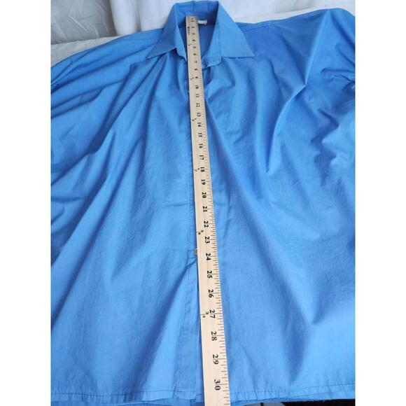 Y2K,smocked, top, dolman cuffed sleeves, collard, button up, 100% cotton, size3X - Picture 14 of 16